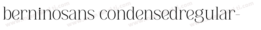 berninosans condensedregular字体转换